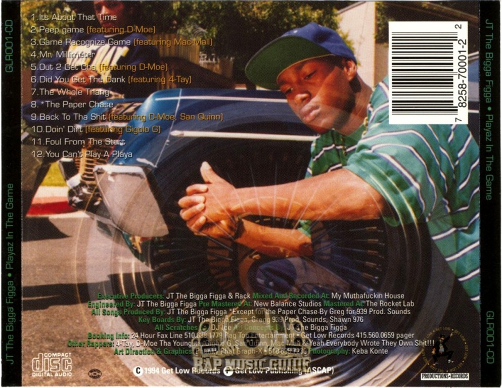 JT The Bigga Figga - Playaz N The Game: 1st Press. CD | Rap Music 